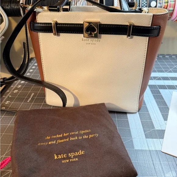 Kate Spade Black, Brown, and Cream Handbag - Picture 10 of 16